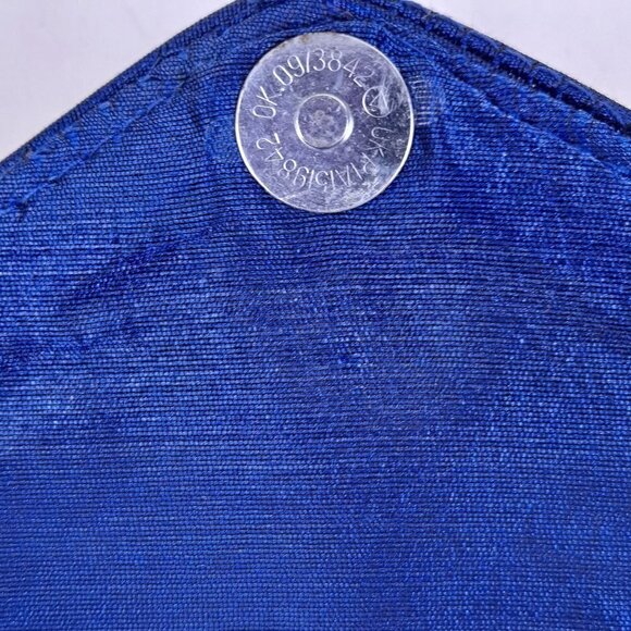 Navy Blue Clutch Bag Colorful Embroidery Elephants Floral Mirror Details NWOT - Picture 8 of 14